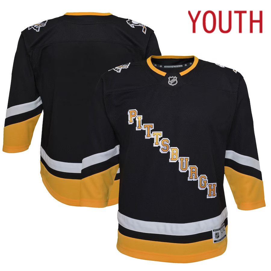 Youth Pittsburgh Penguins Black Alternate Premier NHL Jersey-0